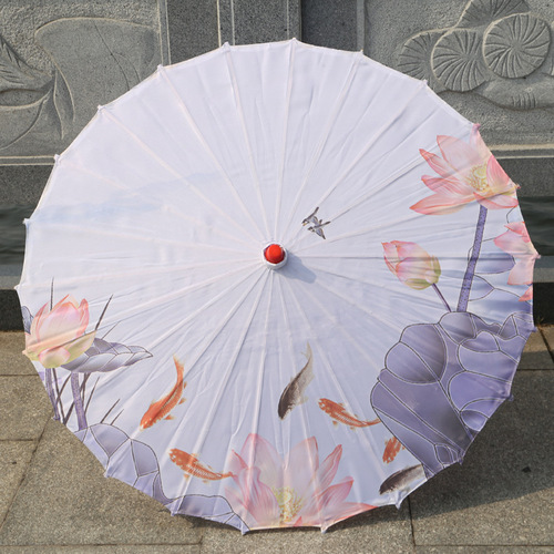 Leisure rainproof floral fabric umbrellas, oil paper umbrellas, paper umbrellas, dance umbrellas, store decoration ceiling umbrellas, ancient style umbrellas with tassels, manufacturers for distribution