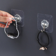 10-pack of invisible hook adhesive hanging hooks for doors, wall-mounted, back-style, hole-free, no drill, strong adhesive hooks