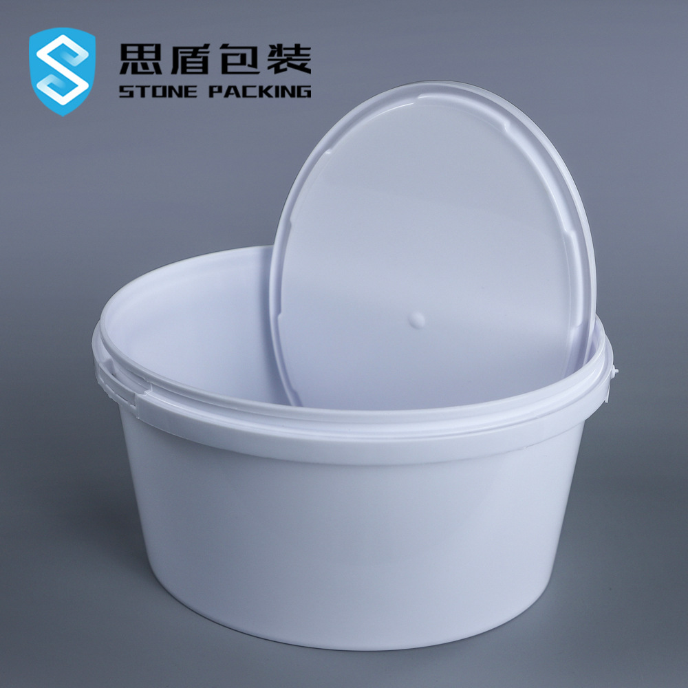 5L椭圆广口塑料桶 5升PP大口涂料桶  五升食品级桶