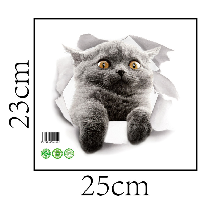 Vinilo de pared 3d gatito decoración para salón y dormitorio_voghion.com