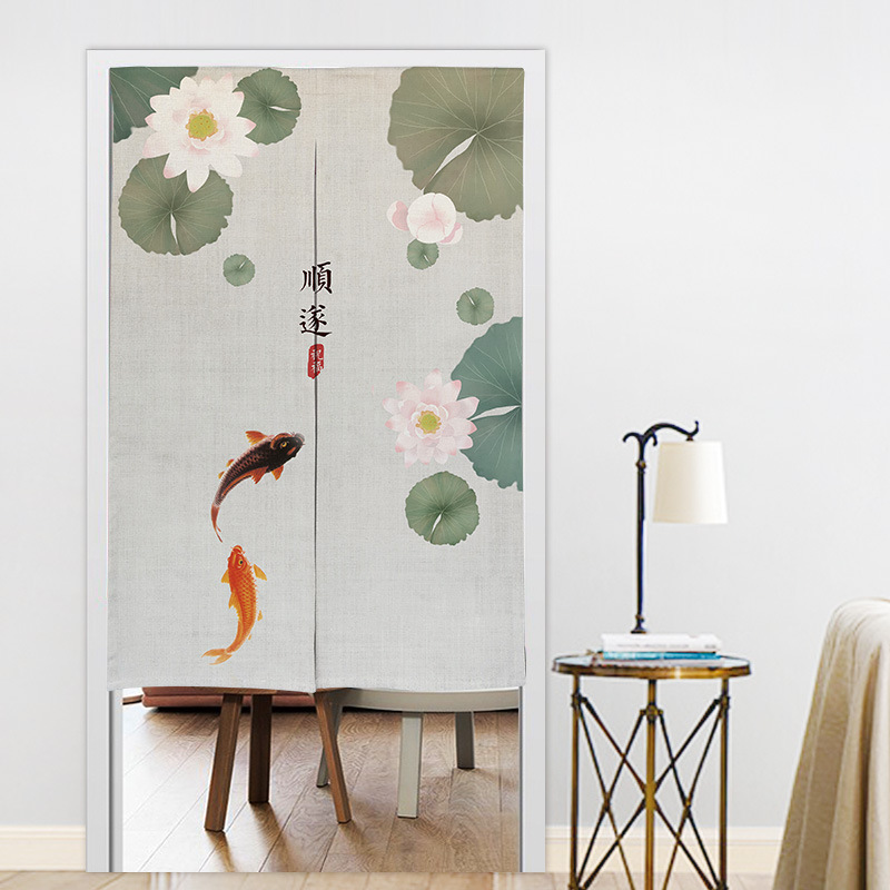 Chinese folk curtain kitchen partition curtain bedroom curtain half curtain feng shui curtain to map wholesale a generation of cross-border