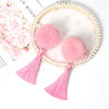 Children's hairgrip, red hair accessory with tassels, Chinese style