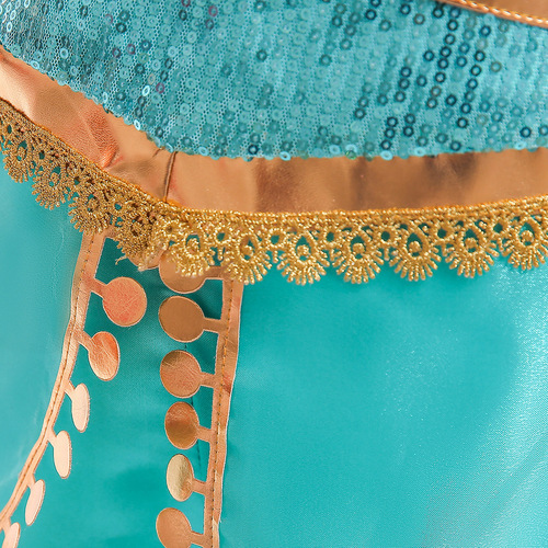 Halloween Princess Aladdin Jasmine Costume for Girls, Dress Up Costume for Cosplay and Role Play