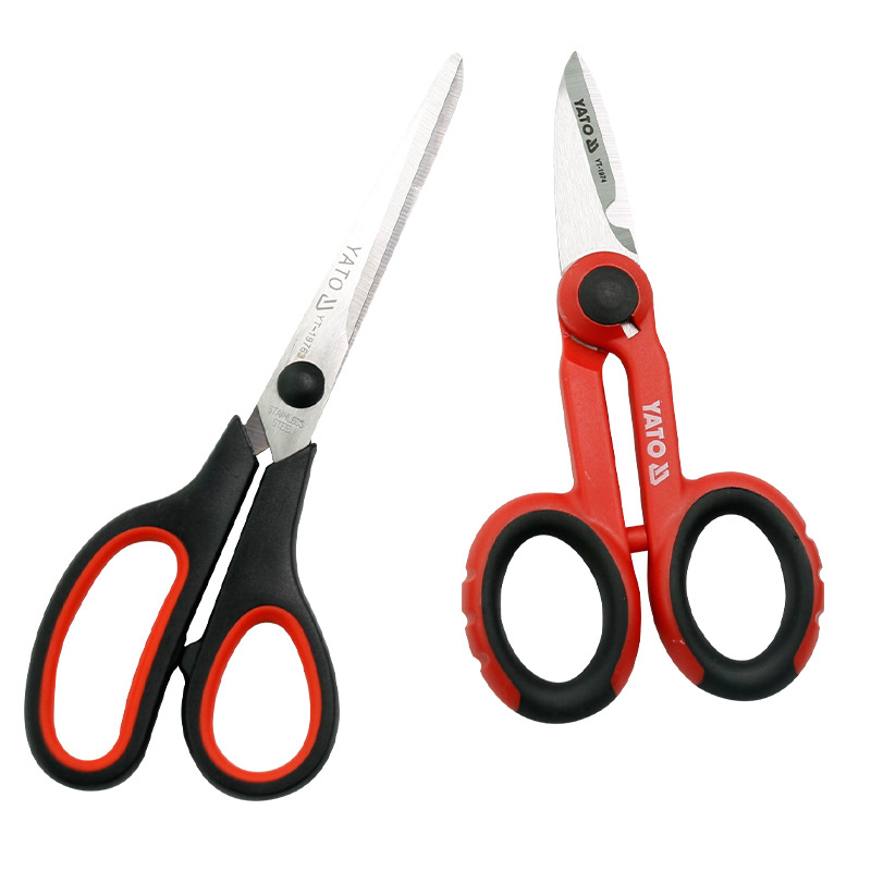 YATO电工剪刀电子缆线槽剪铁皮剪园艺剪家用果枝树剪不锈钢厨房剪