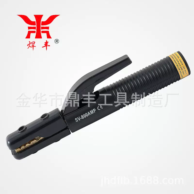 新款尖头美式黑头电焊钳外贸出口SV800焊把上铁下铜/全铜600A800