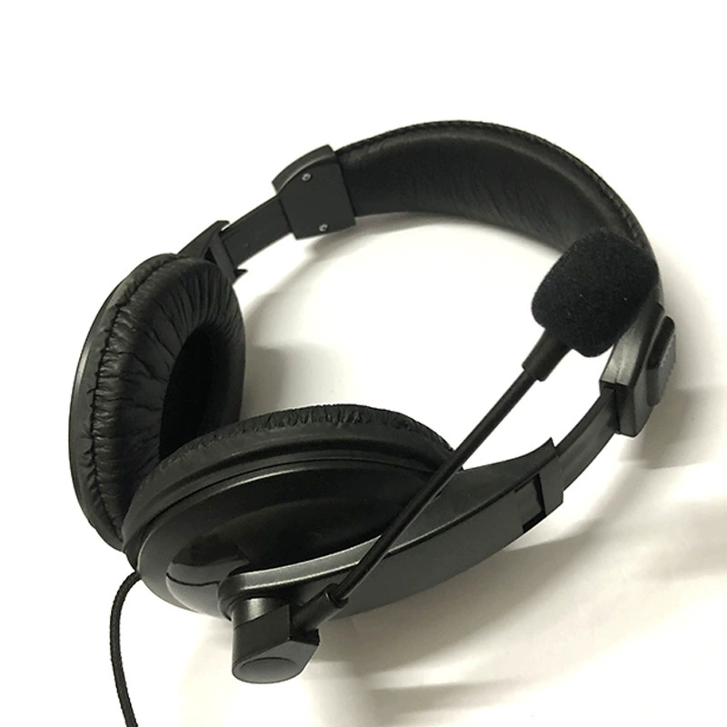Cross -border 750 computer wired headset headset notebook desktop single -line wheat music game headset training