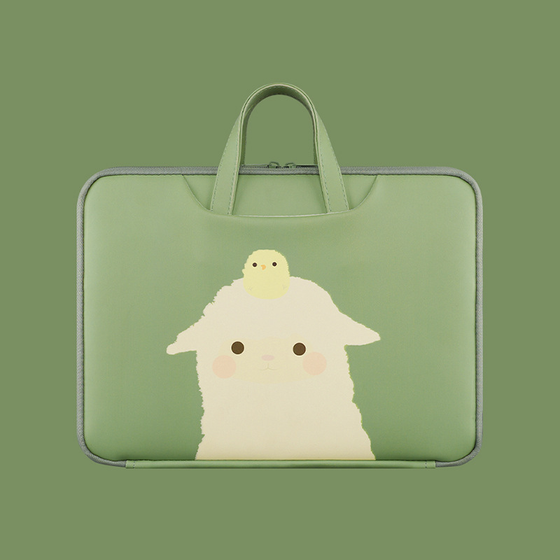 Women's Fashion Small Fresh Flat Laptop Laptop Bag New Cute Cartoon Suitable Apple Handbag