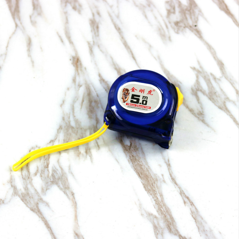 5m钢卷尺盒尺  蓝透明钢尺米尺全场五元一样模式地摊货源批发义乌