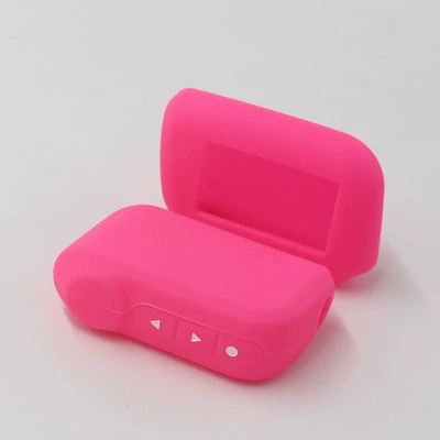 cover silicone Russian alarm/anti-theft: Static Rod/Key Bag - rose-red