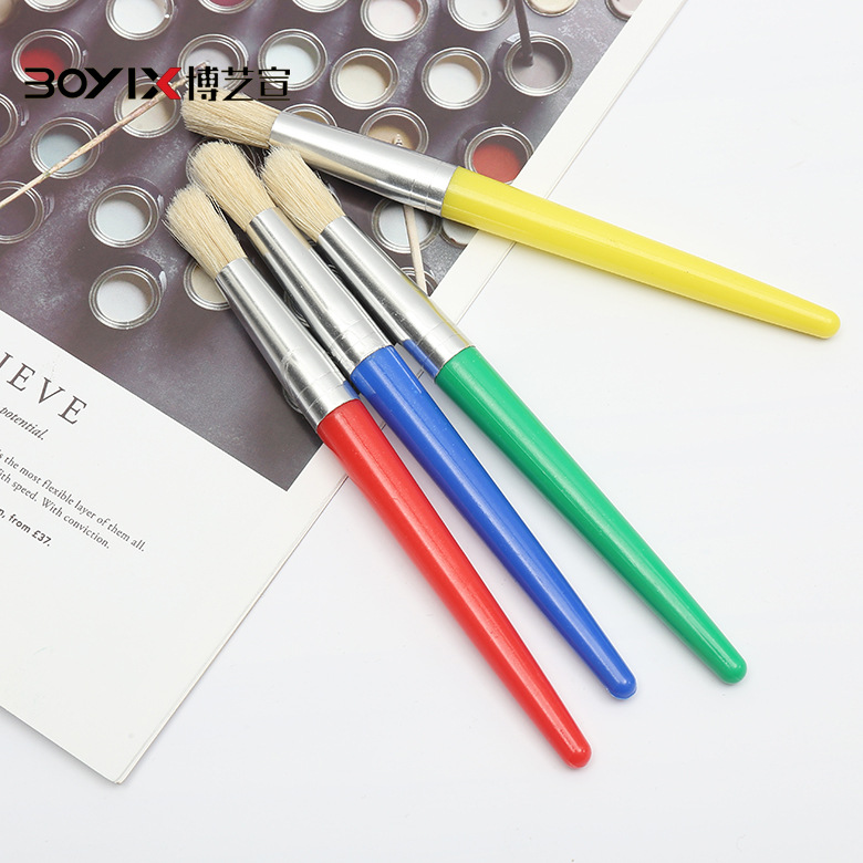 Directly for children's graffiti brush gouache watercolor pen 4 PCs candy color acrylic oil painting brush pig hair art painting brush
