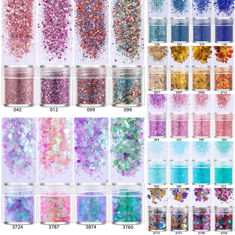 Nail art jewelry glitter powder glitter powder nail art pop flash sequins glitter gradient suit flow hemp drop glue flash kg