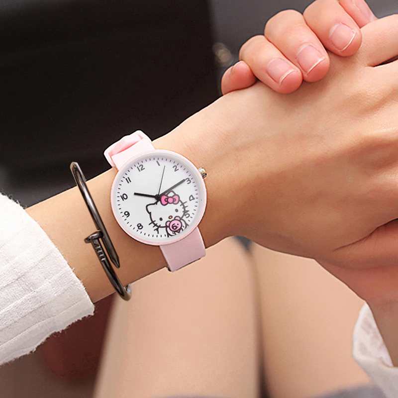 Fashionable and Versatile Children's Watch for Girls, Middle School, High School and Primary School Students, Cute Cartoon Candy Color Jelly Small Fresh Watch
