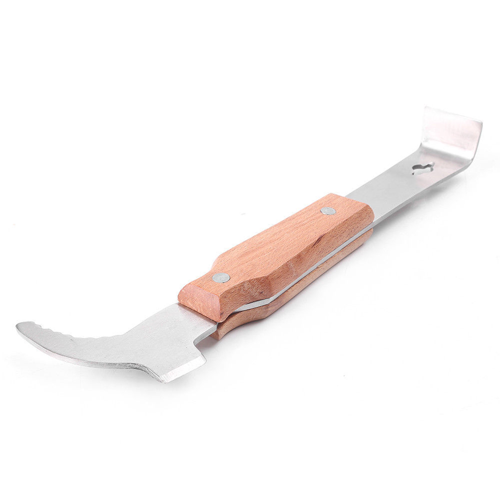 新型木柄带钩加厚起刮刀木柄起刮刀 木柄猪尾 起刮刀不锈钢起刮刀