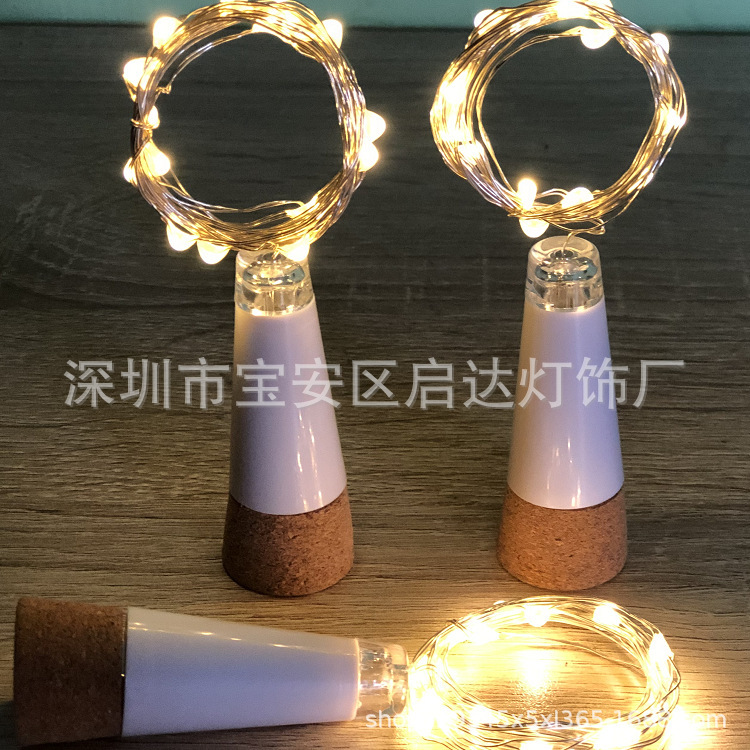 Factory Direct Supply of New Led Bottle Stopper Lights, USB Bottle Stopper Lights, Wine Bottle String Lights, 2.2m Lights Led Teardrop-Shaped Lights