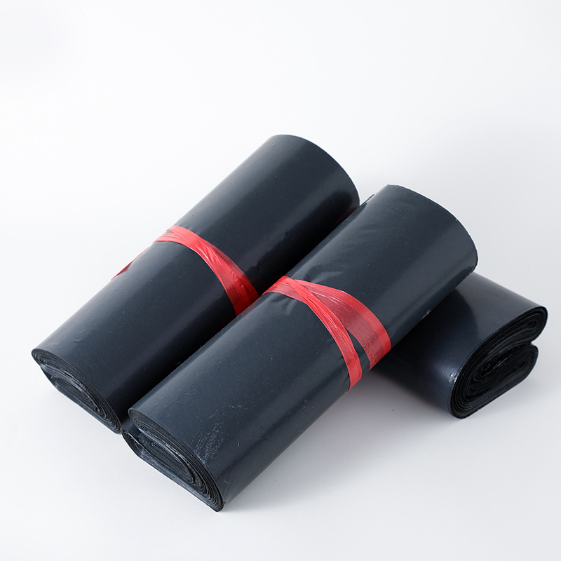 Bolsa de mensajería negra, bolsa de embalaje logística impermeable, bolsa de embalaje grande, bolsa de mensajería gruesa, gran cantidad