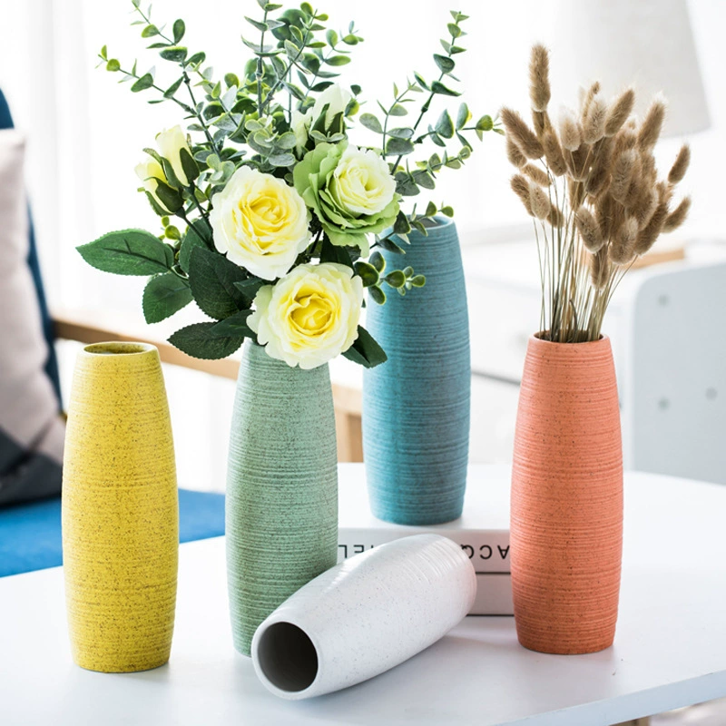 Матовый Рисунок керамическая ваза творческие ремесла простое украшение дома китайский стиль ретро Белый Желтый Небесно-Голубой Dehua