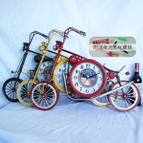 American iron motorcycle clock wall decoration wall hanging wall decoration pendant wall decoration hanging clothing store decoration