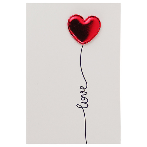 DIY leather love three-dimensional greeting card I love you heartbeat cross-border high-end blessing card Mother's Day greeting card