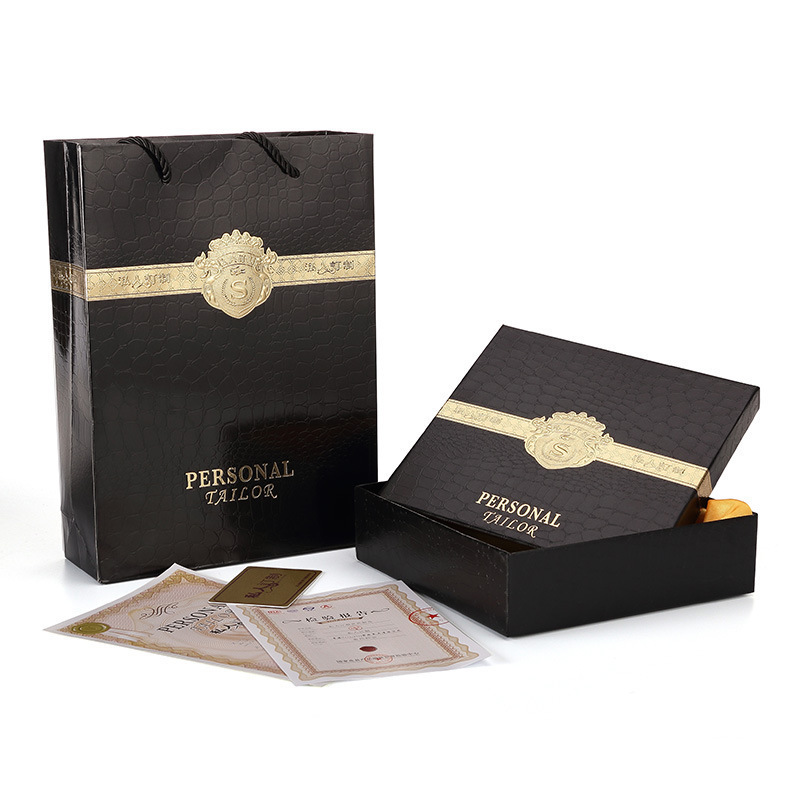 厂家现货批发鳄鱼纹皮带包装盒天地盖钱包盒配手拎袋套装礼品盒