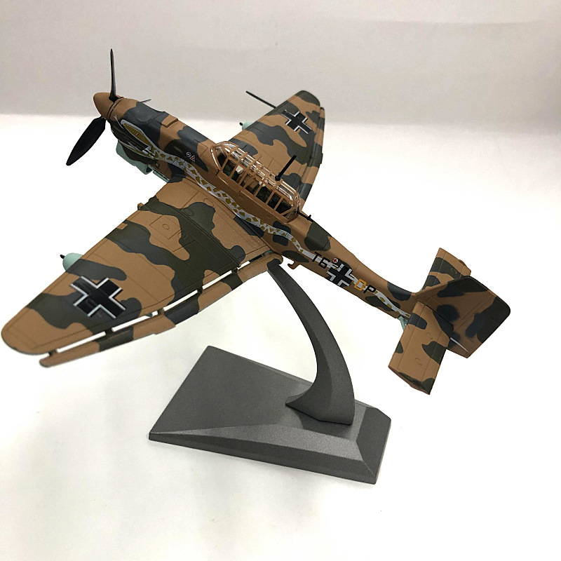1：72德国二战俯冲轰炸机斯图卡JU87仿真合金战斗机飞机模型