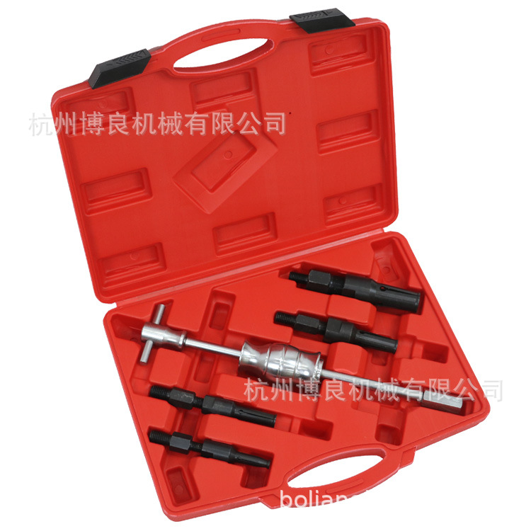 Juego de martillo deslizante de caballo de tracción de rodamiento interior Juego de 5 piezas Cojinete de orificio interior Código de tracción Dispositivo de desmontaje de rodamiento de orificio interior Tirador de martillo deslizante