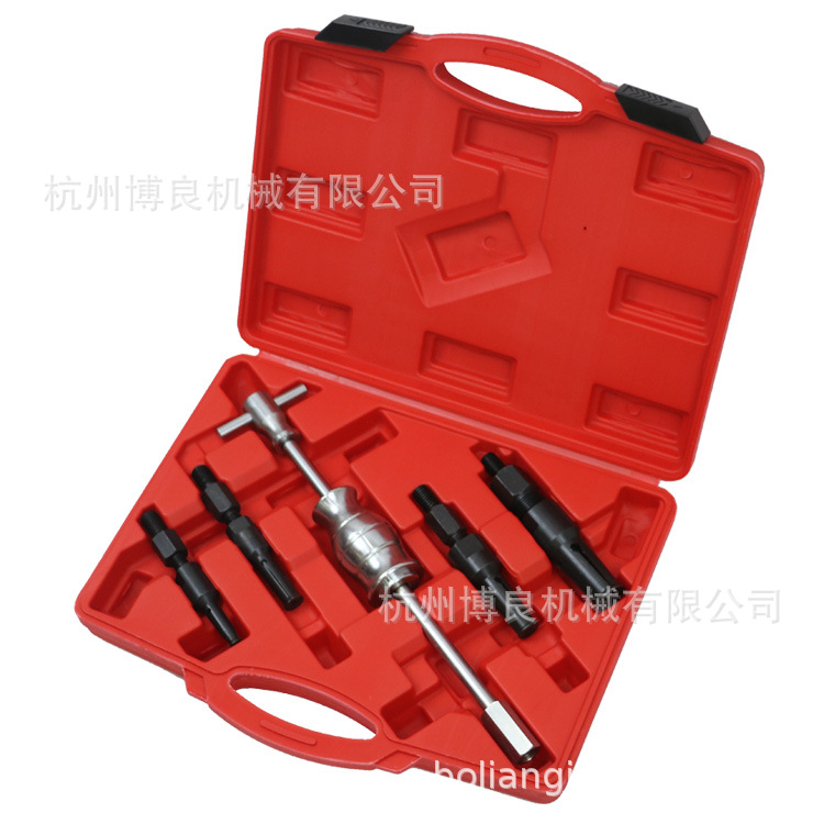 Juego de martillo deslizante de caballo de tracción de rodamiento interior Juego de 5 piezas Cojinete de orificio interior Código de tracción Dispositivo de desmontaje de rodamiento de orificio interior Tirador de martillo deslizante