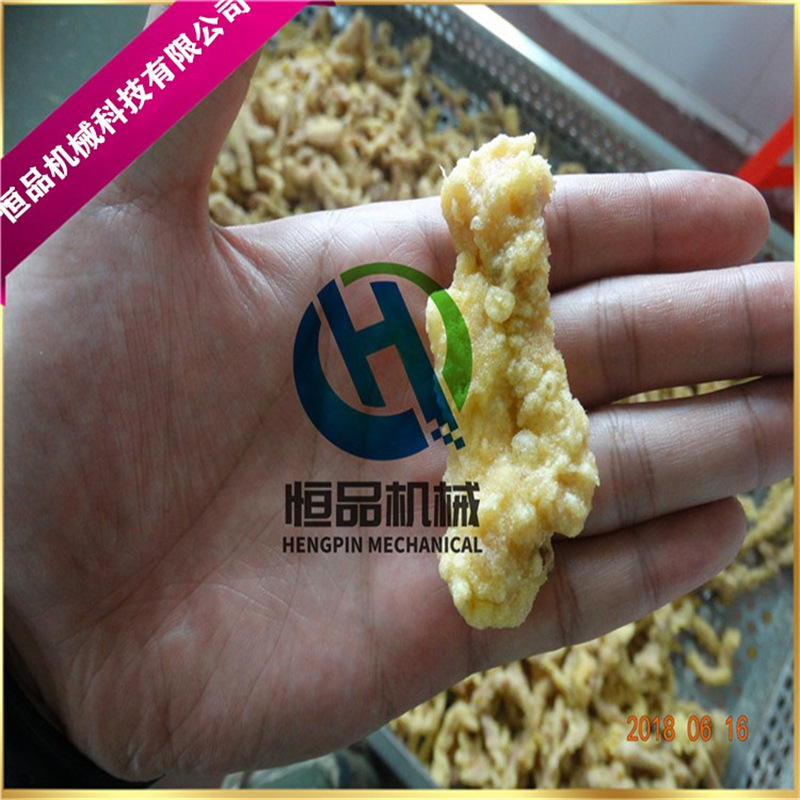 成都特产小酥肉上浆设备 肉条小酥肉裹浆机 全自动上浆油炸流水线