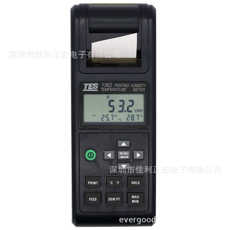 泰仕TES-1362温湿度仪温湿度打印仪温湿度计
