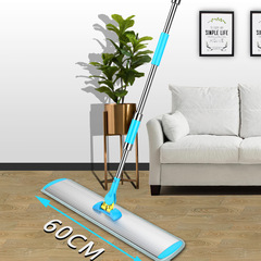 加厚不鏽鋼杆鋁合金平拖把家用一拖淨木地板不鏽鋼懶人 平板拖把