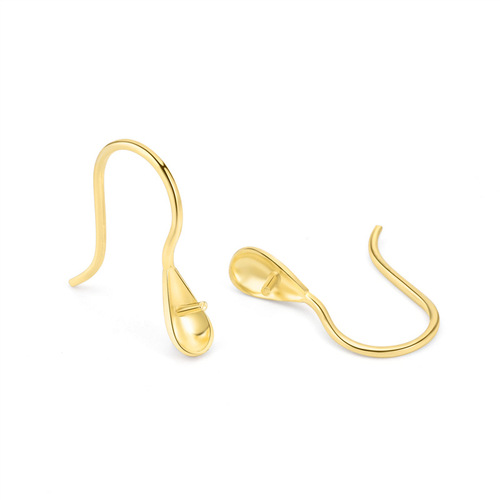 s925 sterling silver ear hook empty support pearl accessories high heels empty support tremella hook diy earrings manufacturer wholesale