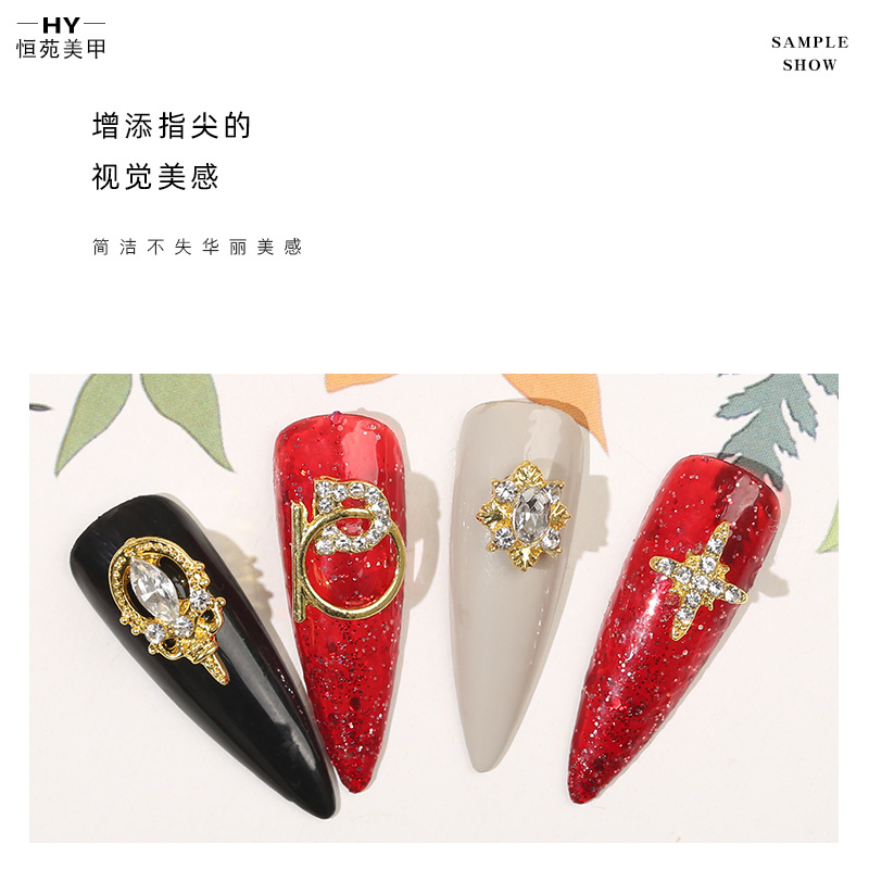 Transfronteriza nueva aleación de uñas de metal accesorios de la joyería ZIRCON varita de diamante transparente herramienta de uñas accesorios de diamante al por mayor