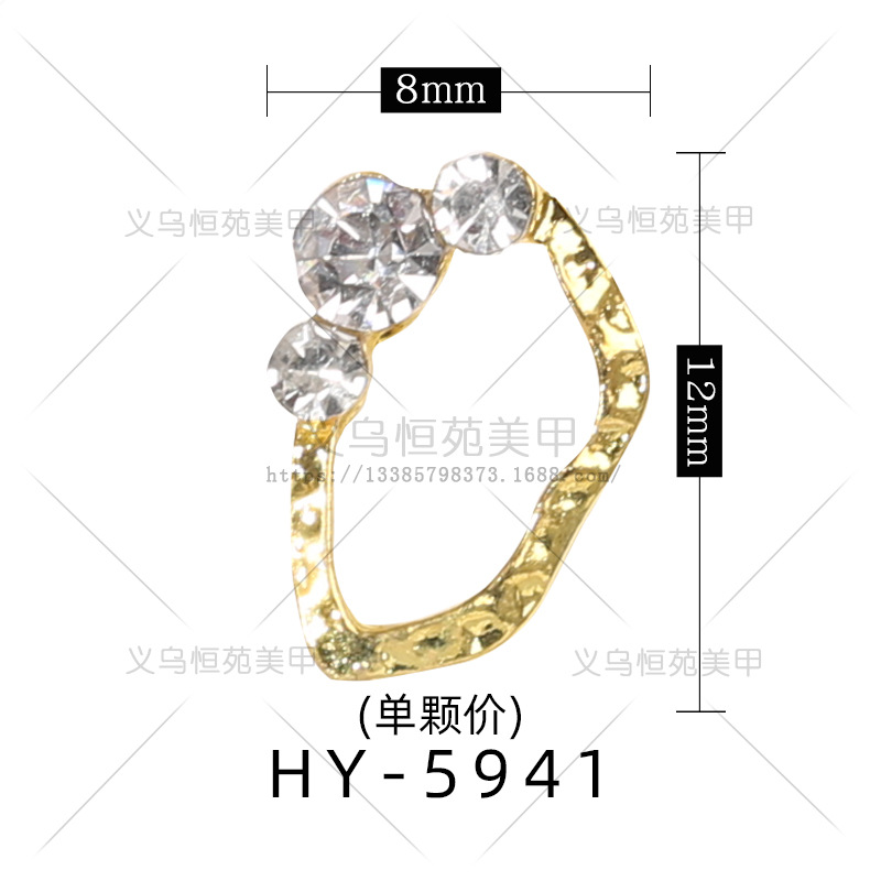 Transfronteriza nueva aleación de uñas de metal accesorios de la joyería ZIRCON varita de diamante transparente herramienta de uñas accesorios de diamante al por mayor