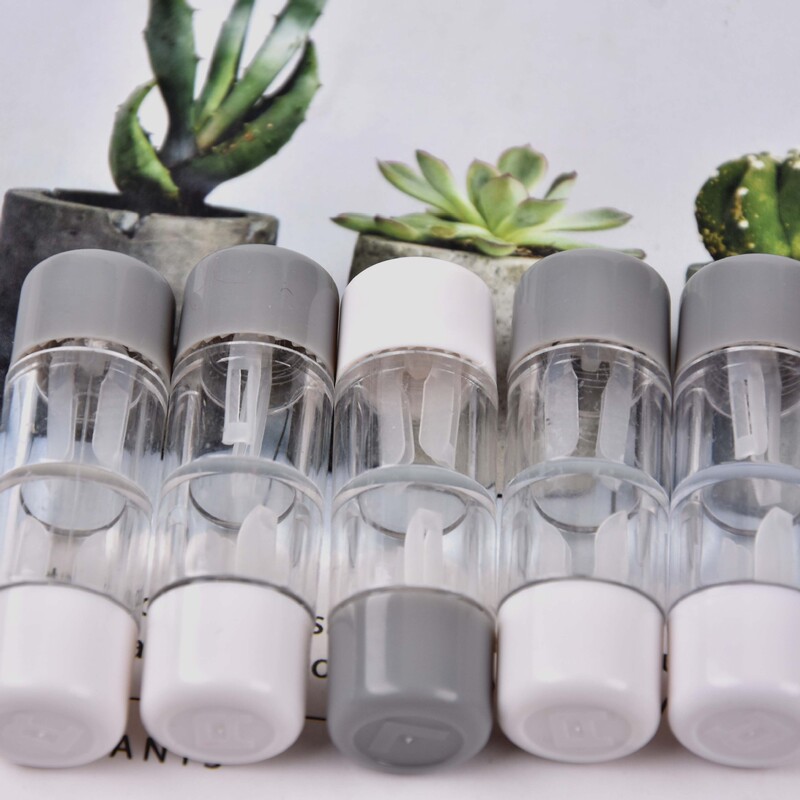 Special clearance single/multi-pack gray round RGP contact lens case contact lens box
