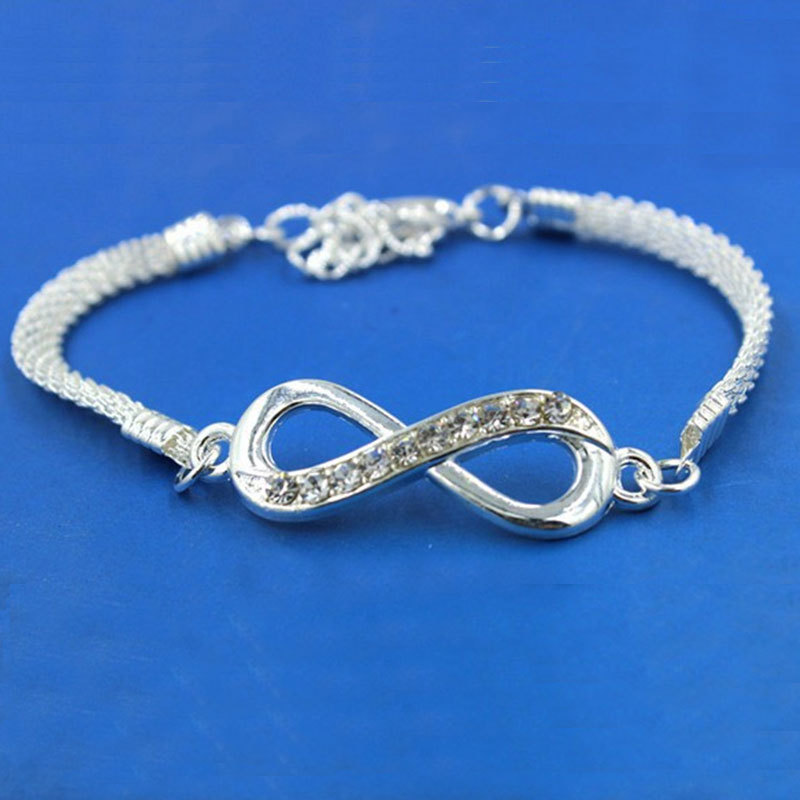 European and American Hot-selling Infinite Diamond Bracelet Personalized Simple Unisex Universal Internet Celebrity Star Fashion Hand Jewelry