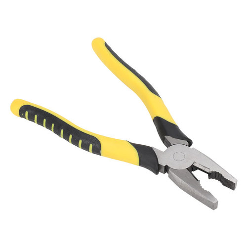 Factory direct supply of 45 steel high frequency quenching needle nose pliers two-color plastic handle with glue vise eagle mouth pliers wholesale