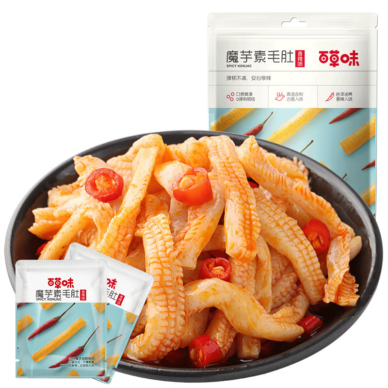 Baocao flavor vegetable belly 180g konjac spicy strip vegetarian snack snack nostalgic delicious leisure food Baocao flavor vegetable belly 180g konjac spicy strip vegetarian snack snack nostalgic delicious leisure food
