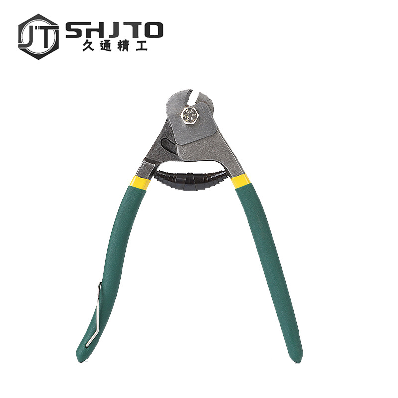 Ventas de fábrica Jiutong 8 pulgadas tijeras de cuerda de alambre alicates de corte de alambre de plástico manual de ahorro de mano de obra tijeras de cuerda de alambre herramientas de hardware