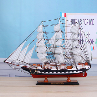 Украшение, деревянная модель корабля, фигурка, европейский стиль, подарок на день рождения