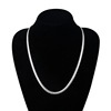 Necklace, chain hip-hop style, suitable for import, silver 925 sample, simple and elegant design, European style