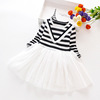 Dress girl's, small princess costume, Korean style, suitable for teen, long sleeve, autumn