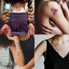 瑞卡龍跨境防水紋身貼 ins風 個性唯美身體彩繪彼岸花紋身貼紙