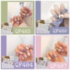 Cartoon matte nail stickers, waterproof detachable fake nails for nails, hand painting, gradient, Japanese and Korean