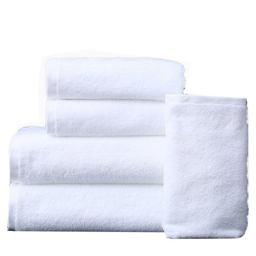 Five-star hotel bath towels, pure cotton extra thick white towels for hotels, swimming bath towels, full cotton plus hotel bath towels