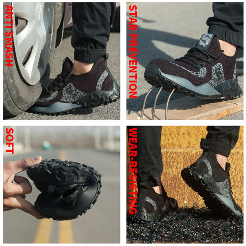 Cross-border breathable labor protection shoes anti-smash and puncture-proof safety shoes work protective shoes labor protection shoes safety shoes