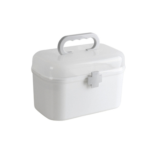 Household medicine box, family medicine storage box, multi-layer plastic portable portable children's and baby emergency medicine box