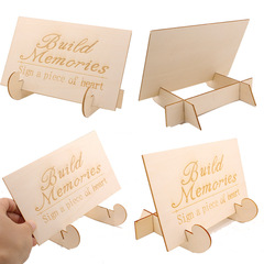 Wooden crafts carved word plate ornaments sign in card signature wishing tree love pendant creative home party decoration