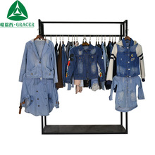 广州旧鞋子工厂二手服装斤称混批 跨境贸易 牛仔布男女情侣外套