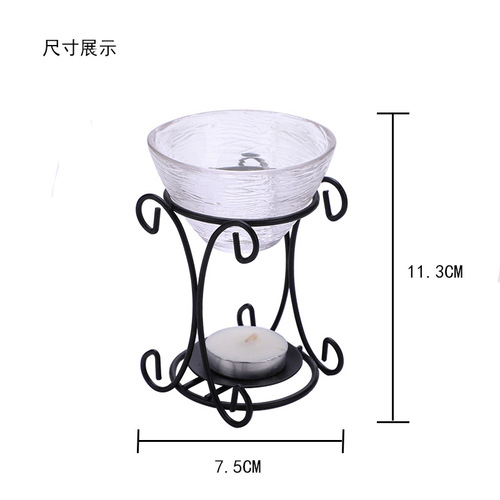 工厂批发亚马逊铁艺香薰炉精油炉室内芳香礼品全英文彩盒质检跨境