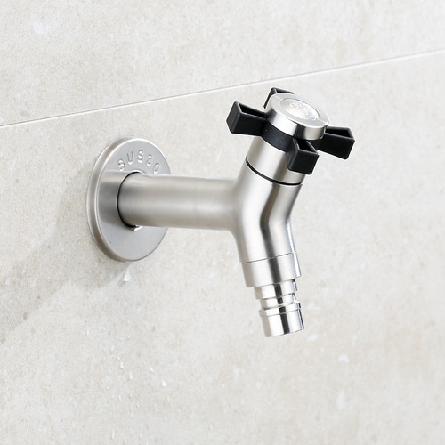 Cross-border direct sales new Y-shaped stainless steel quick-open 304 washing machine faucet for balcony pool mop pool spout