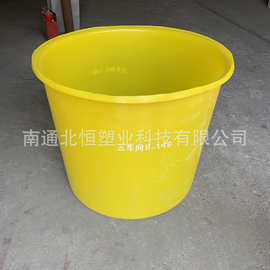 500L塑料腌制桶半吨水产养殖圆桶pe敞口纺织印染漂洗桶 可配推车